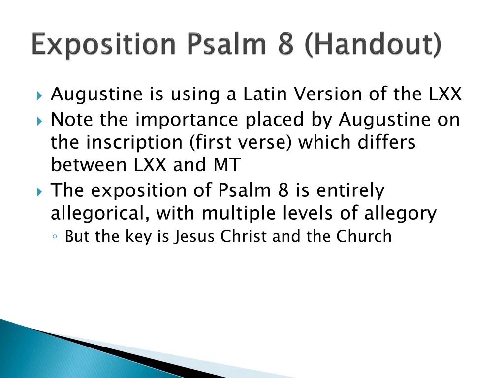 augustine is using a latin version