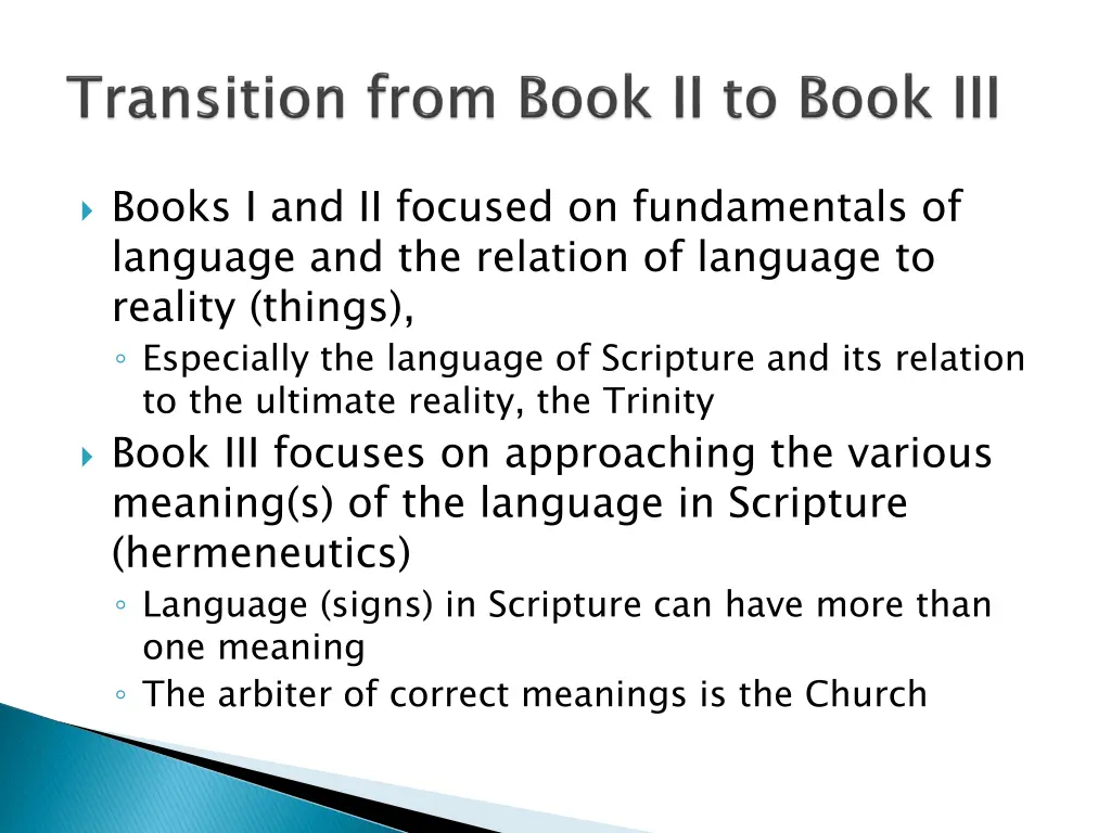 books i and ii focused on fundamentals