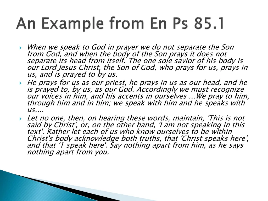 when we speak to god in prayer we do not separate