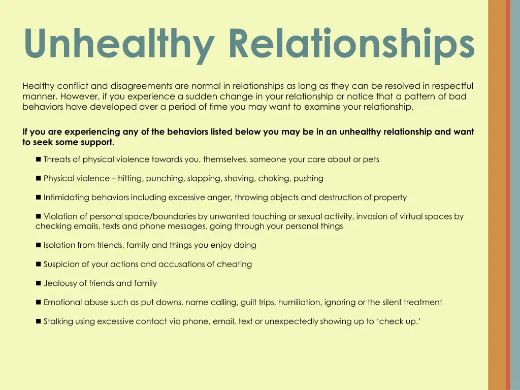 unhealthy relationships