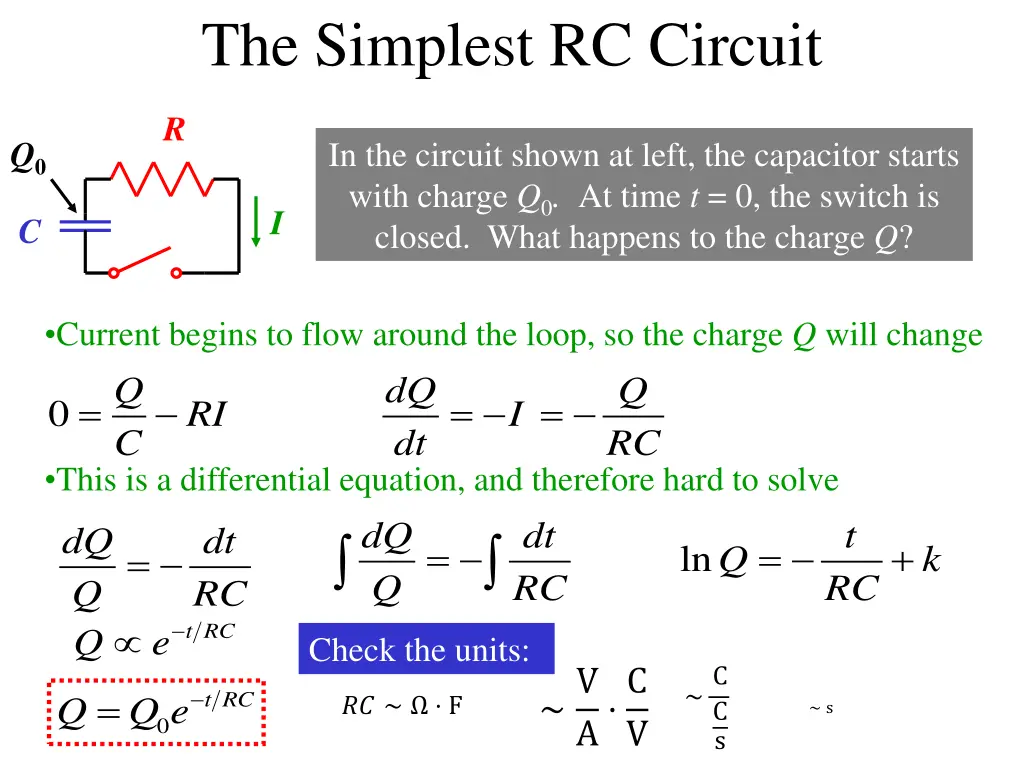 the simplest rc circuit