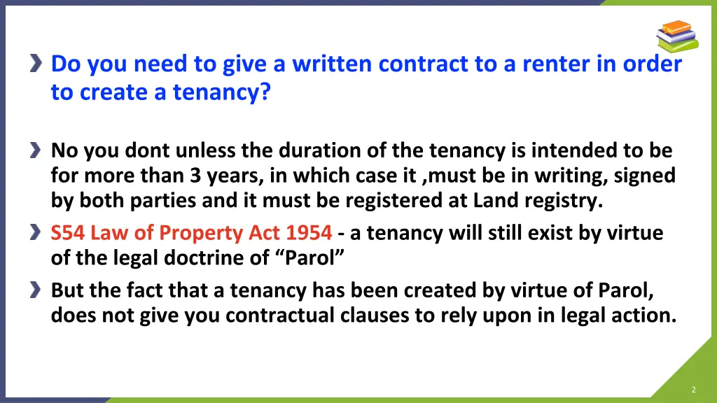 do you need to give a written contract