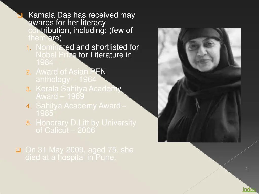 kamala das has received may awards