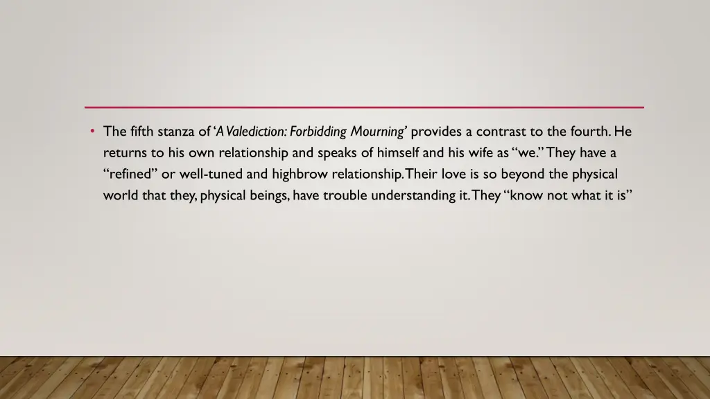 the fifth stanza of a valediction forbidding