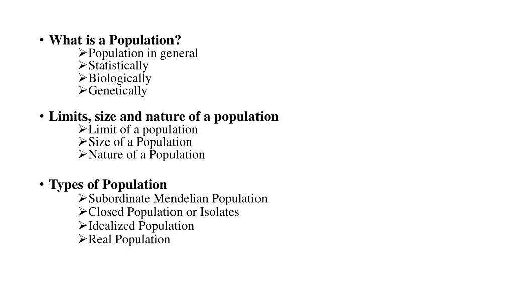 what is a population population in general