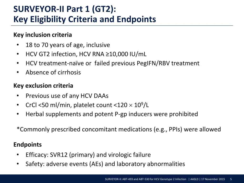 surveyor ii part 1 gt2 key eligibility criteria