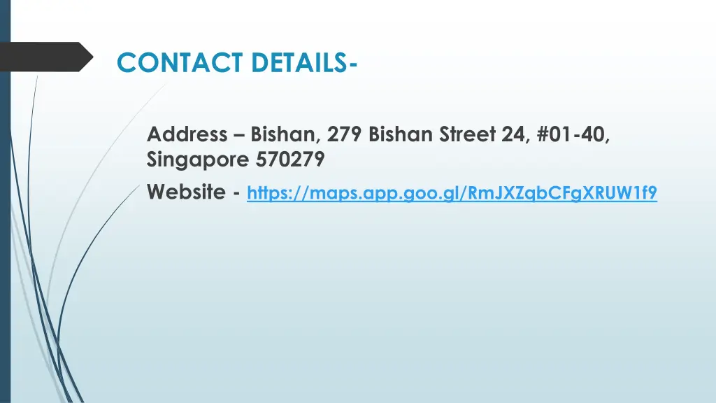 contact details
