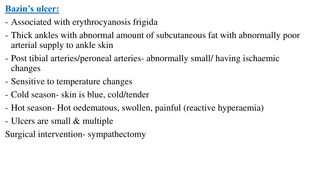 bazin s ulcer associated with erythrocyanosis