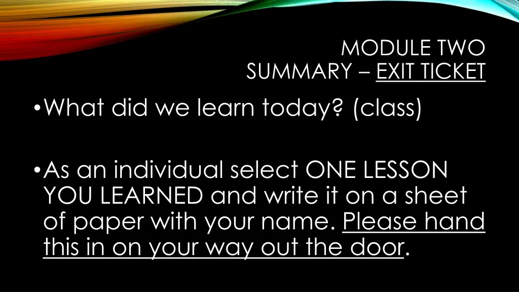 module two 5