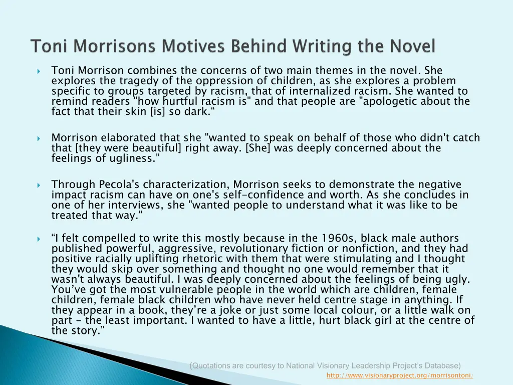 toni morrison combines the concerns of two main