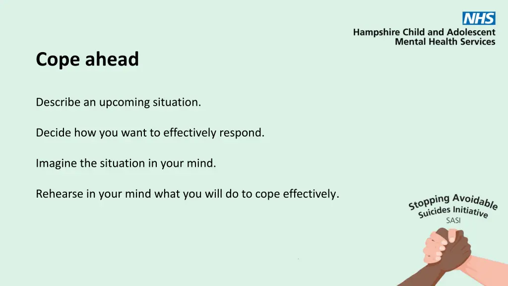 cope ahead