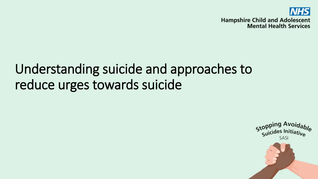 understanding suicide and approaches
