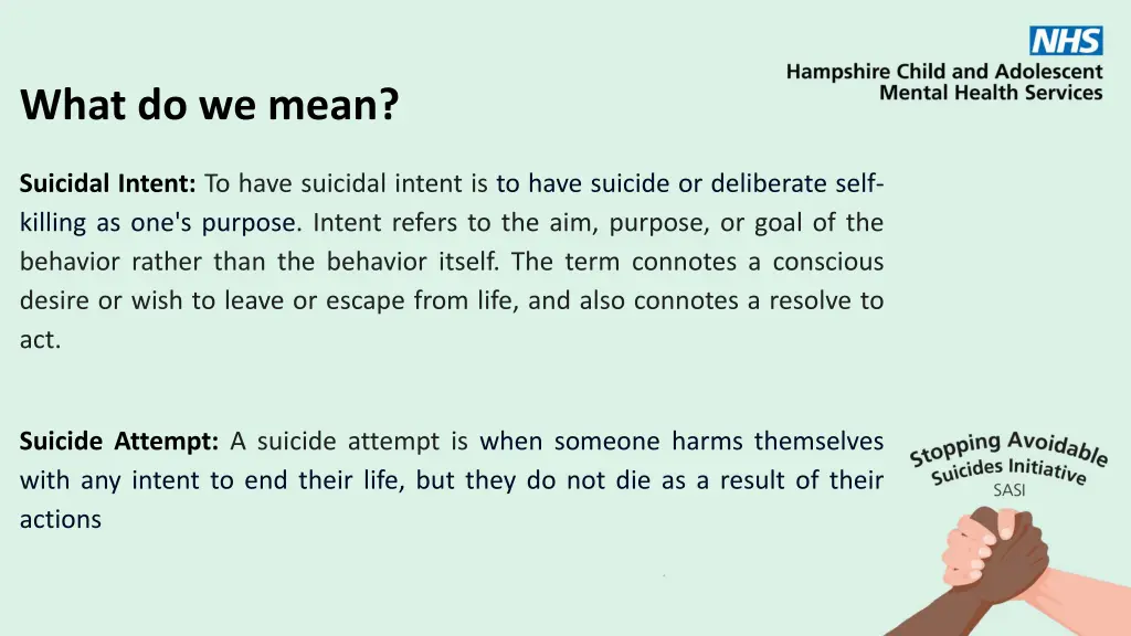 what do we mean 1