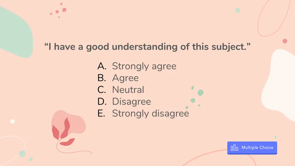 i have a good understanding of this subject