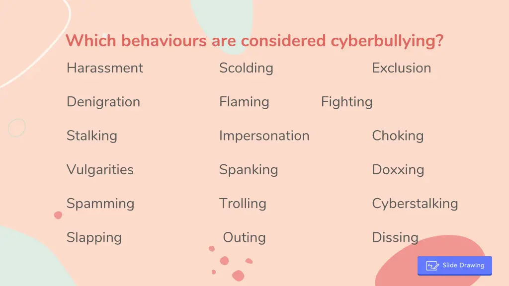 which behaviours are considered cyberbullying