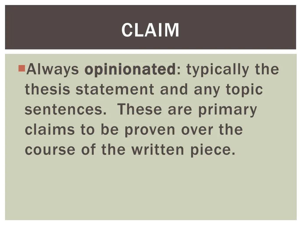 claim