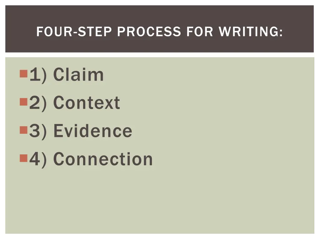 four step process for writing