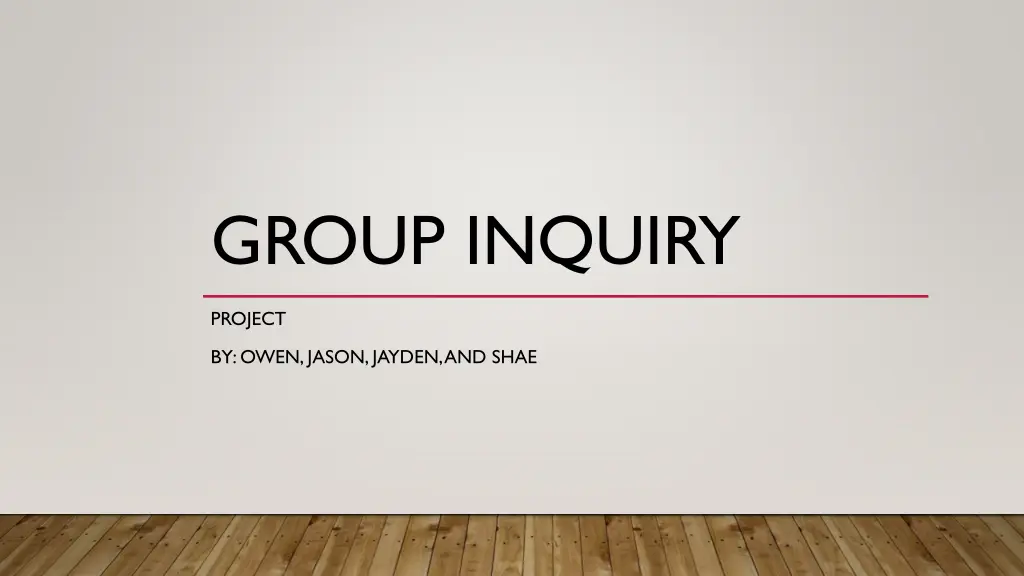 group inquiry
