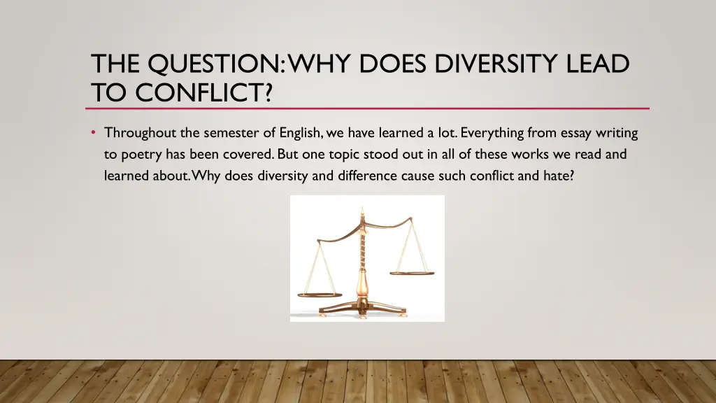 the question why does diversity lead to conflict