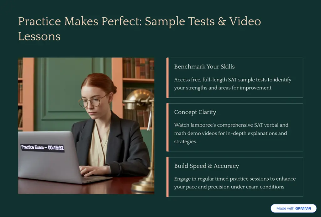 practice makes perfect sample tests video lessons