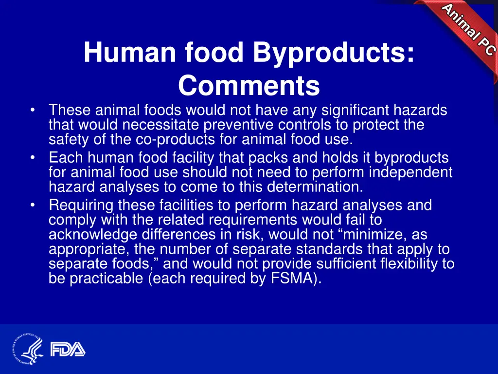 human food byproducts comments these animal foods