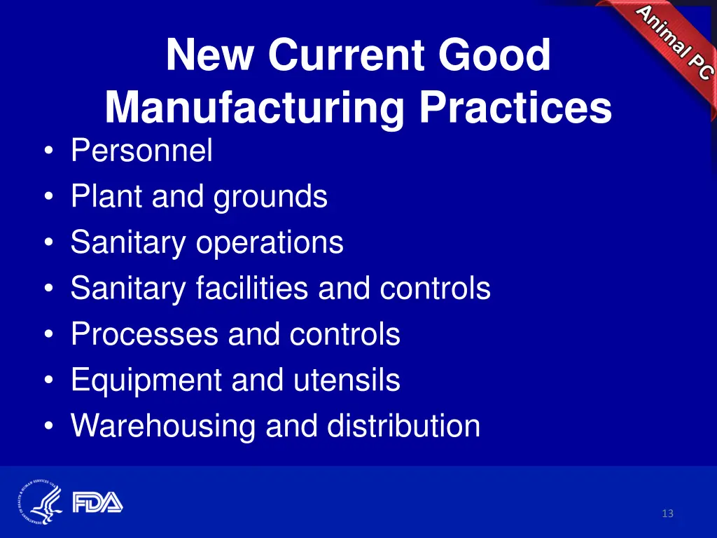 new current good manufacturing practices