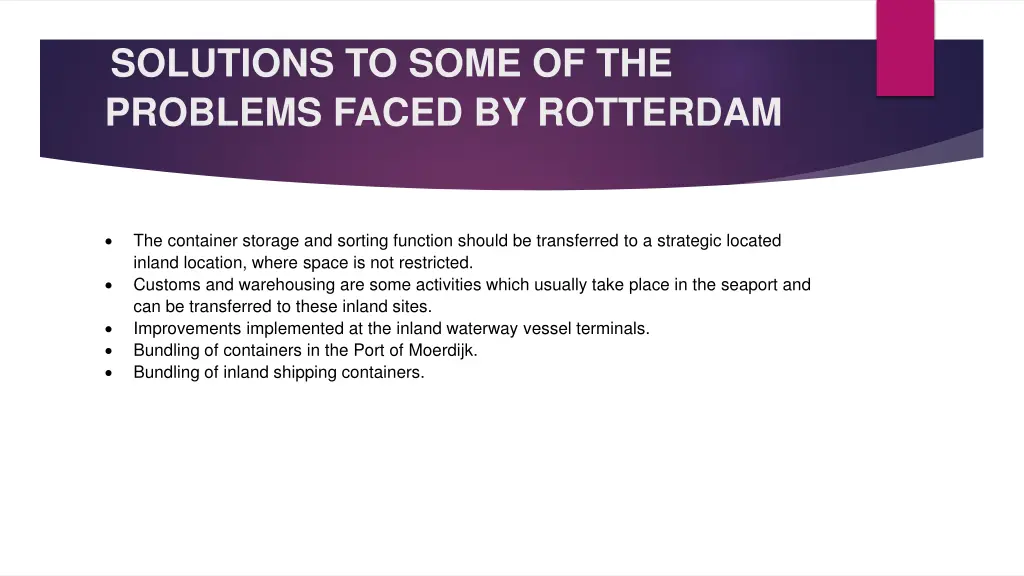 solutions to some of the problems faced