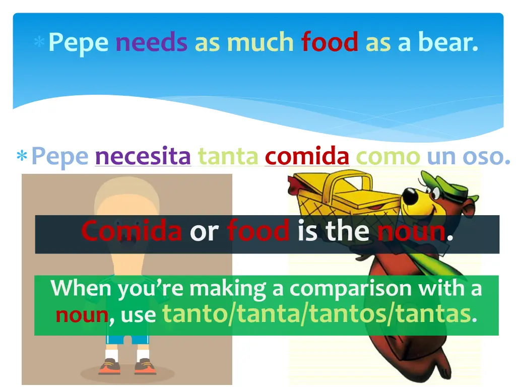 pepe needs as much food as a bear