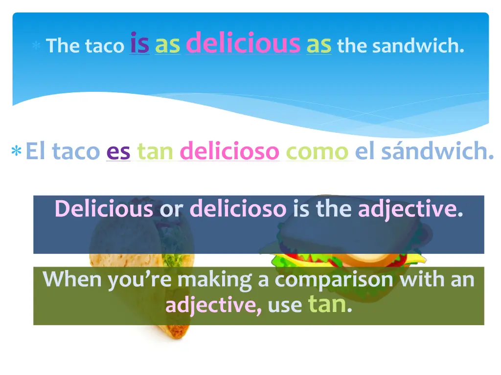 the taco is as delicious as the sandwich