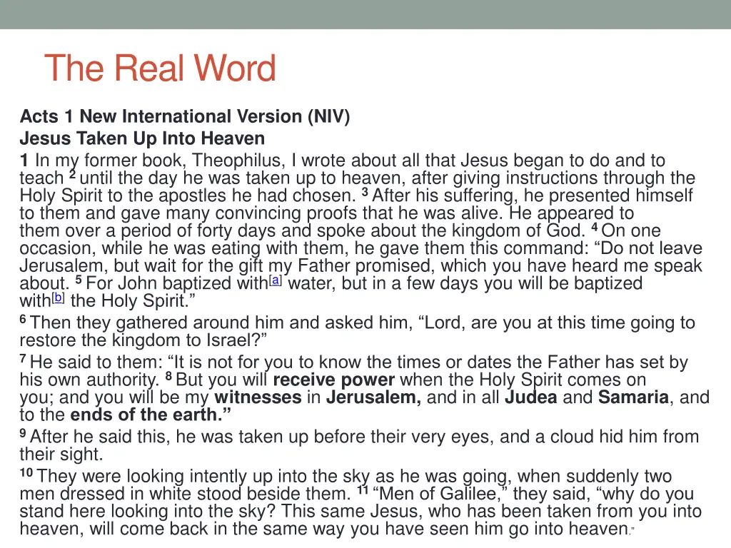 the real word