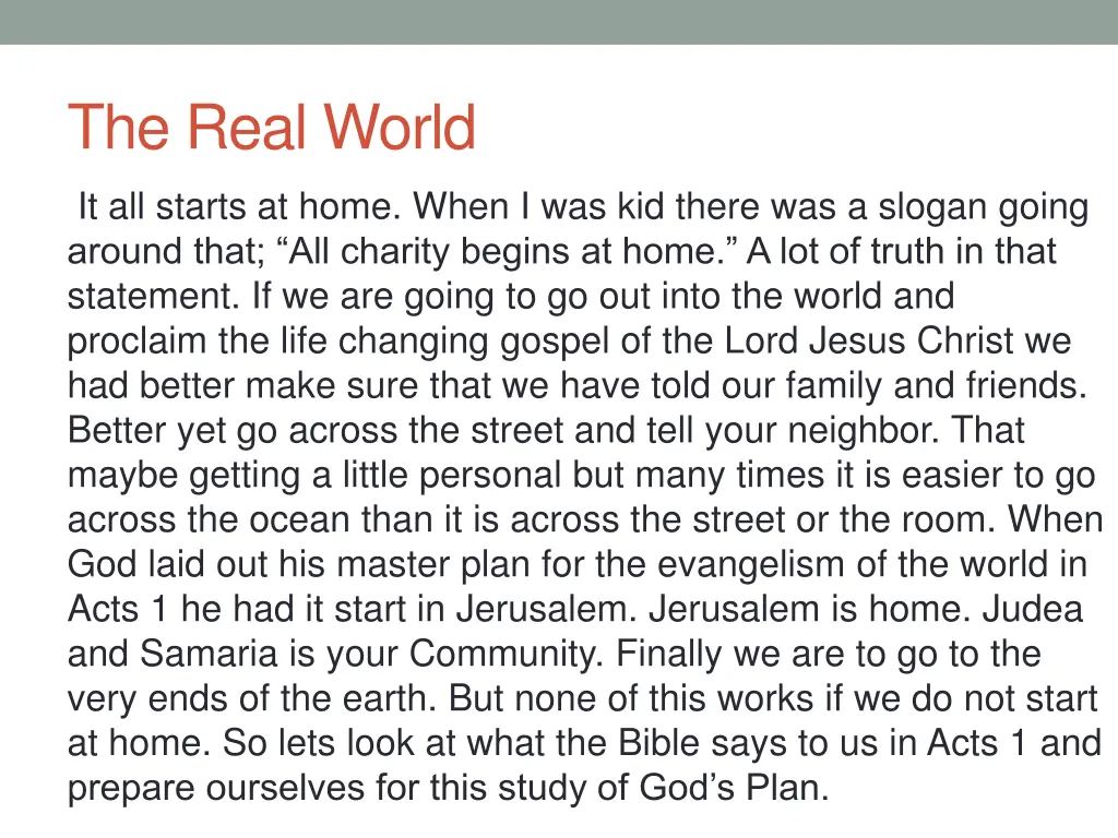 the real world
