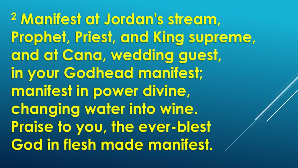 2 manifest at jordan s stream prophet priest