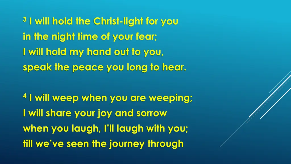 3 i will hold the christ light