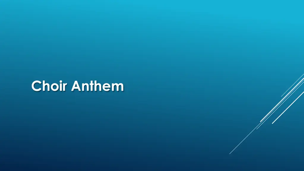choir anthem