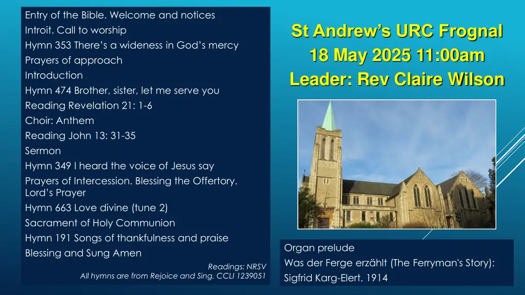 entry of the bible welcome and notices introit