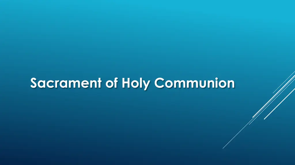 sacrament of holy communion