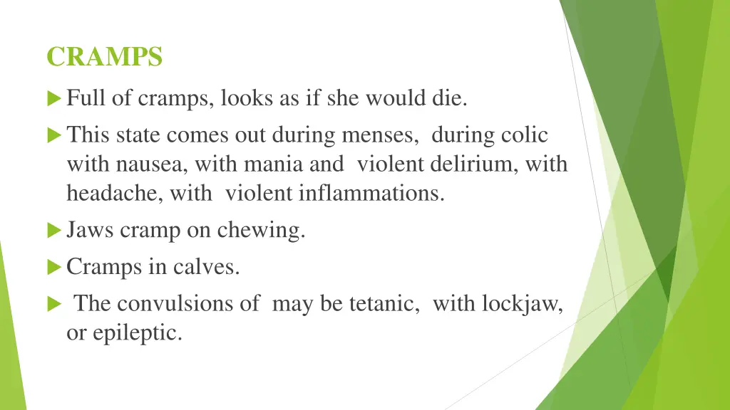 cramps