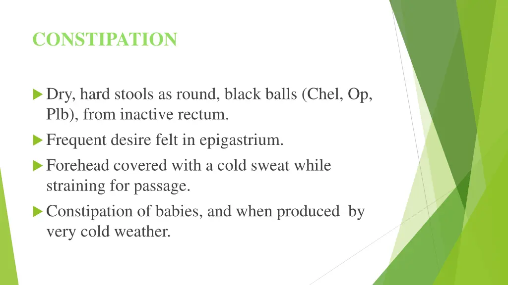 constipation