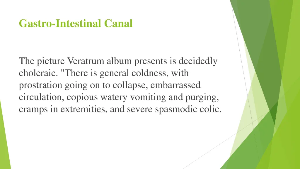 gastro intestinal canal