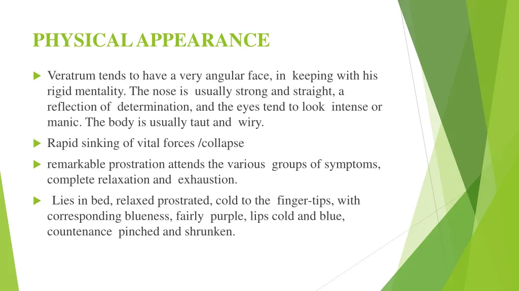 physical appearance