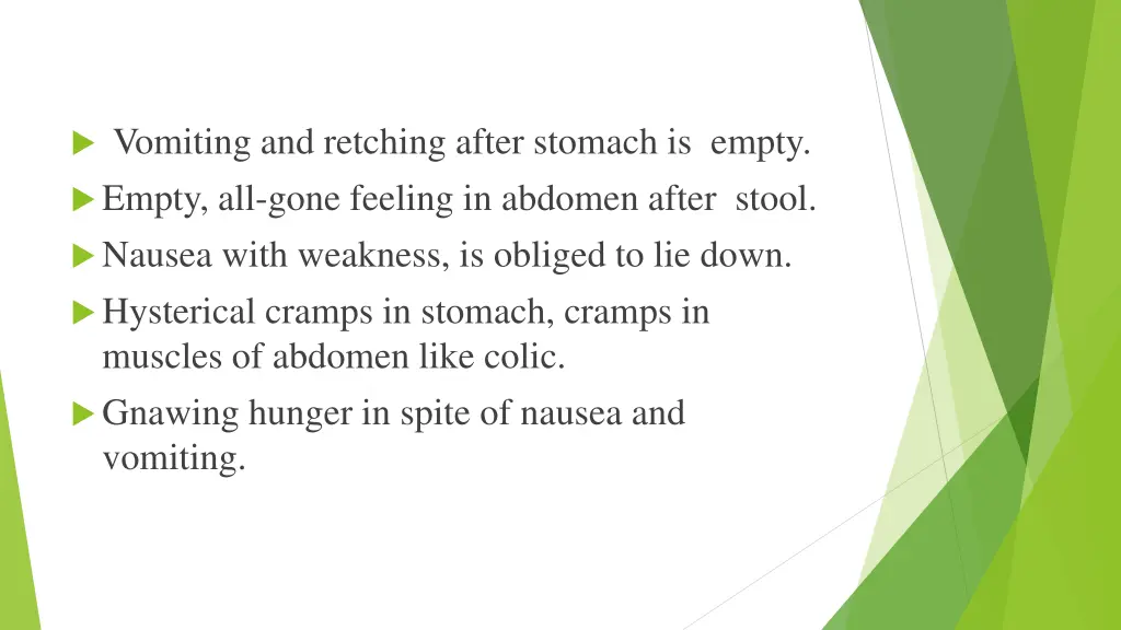 vomiting and retching after stomach is empty