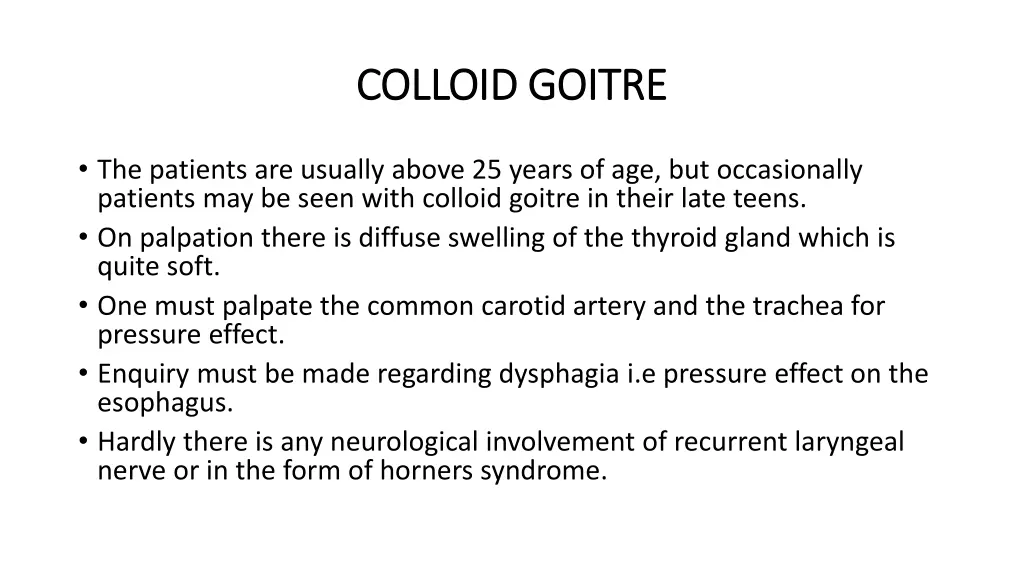 colloid goitre colloid goitre