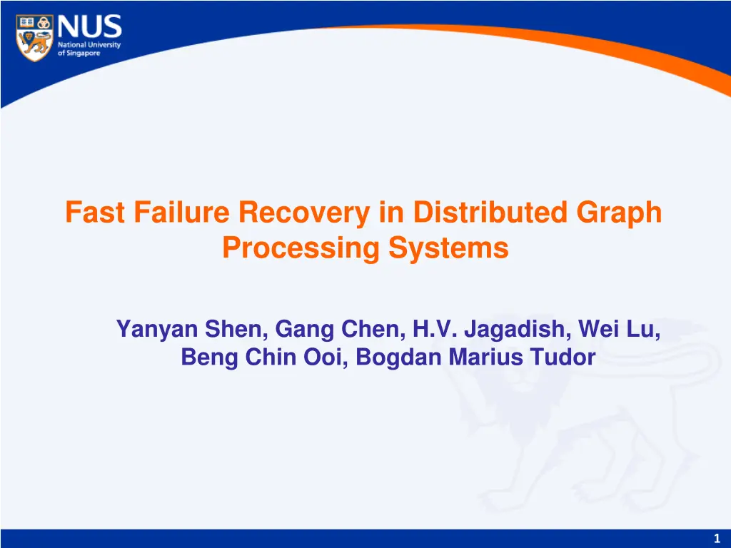 fast failure recovery in distributed graph