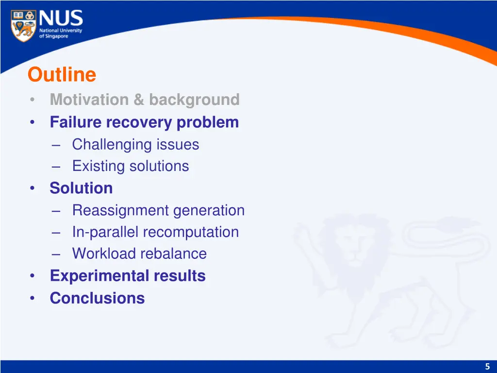outline motivation background failure recovery
