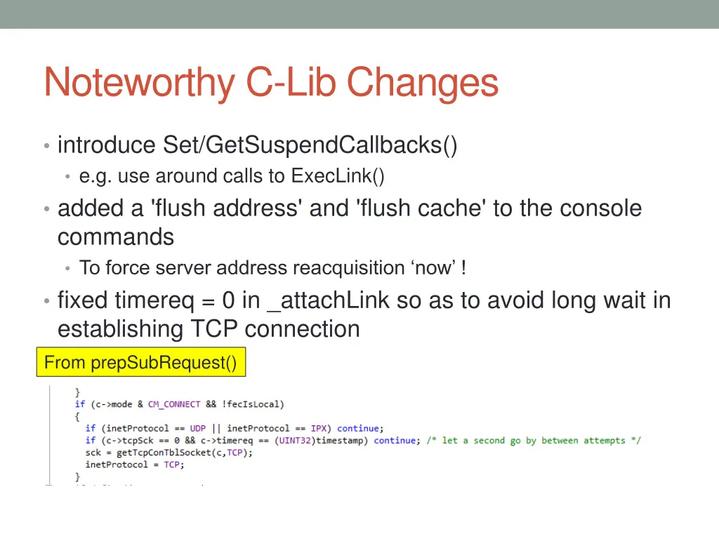 noteworthy c lib changes 4