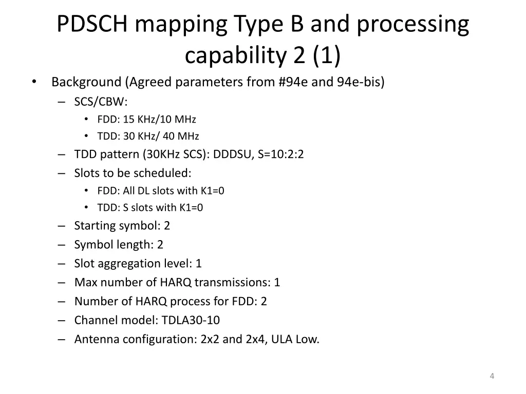 pdsch mapping type b and processing capability