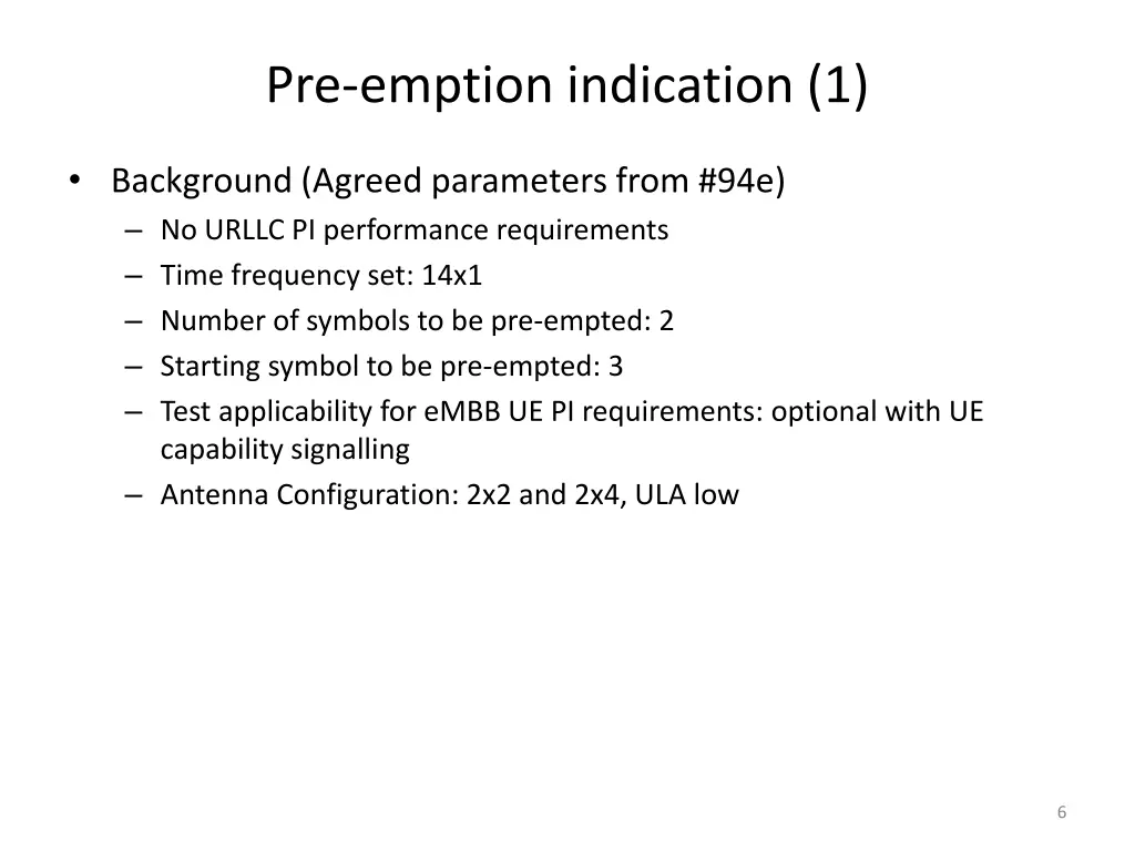 pre emption indication 1
