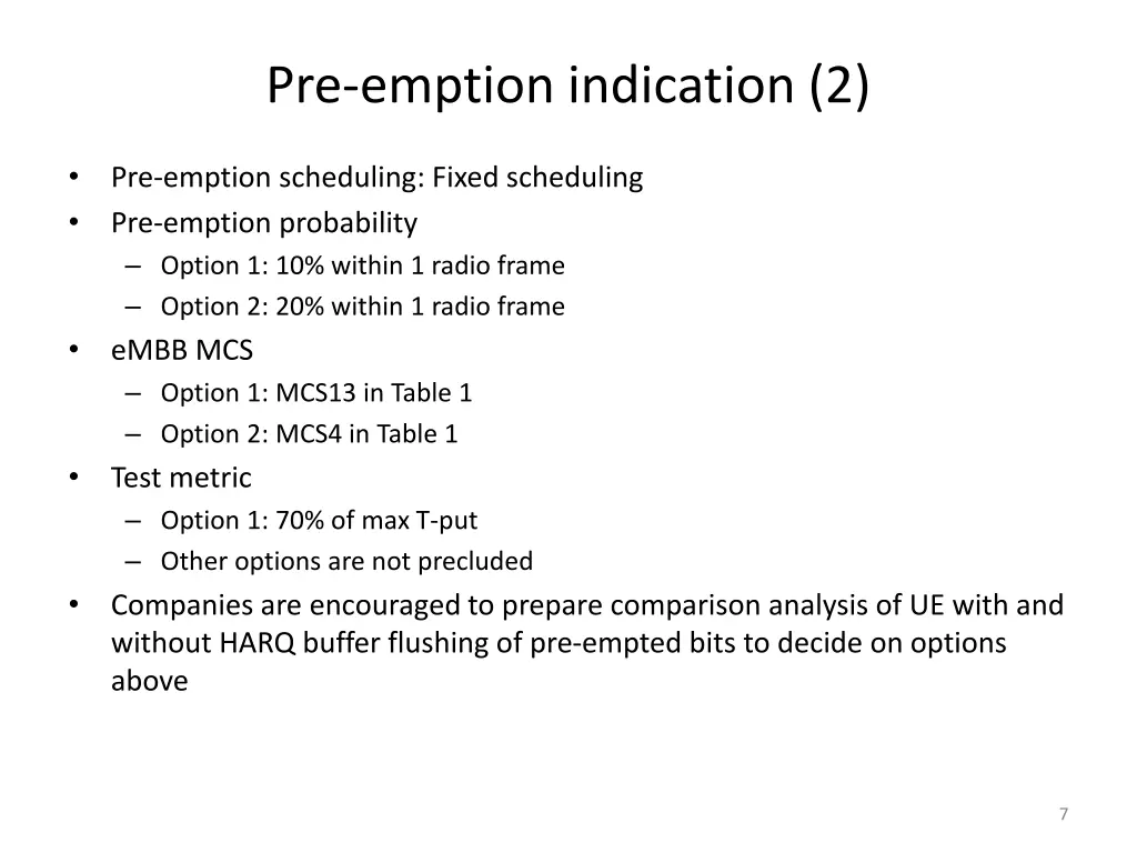pre emption indication 2