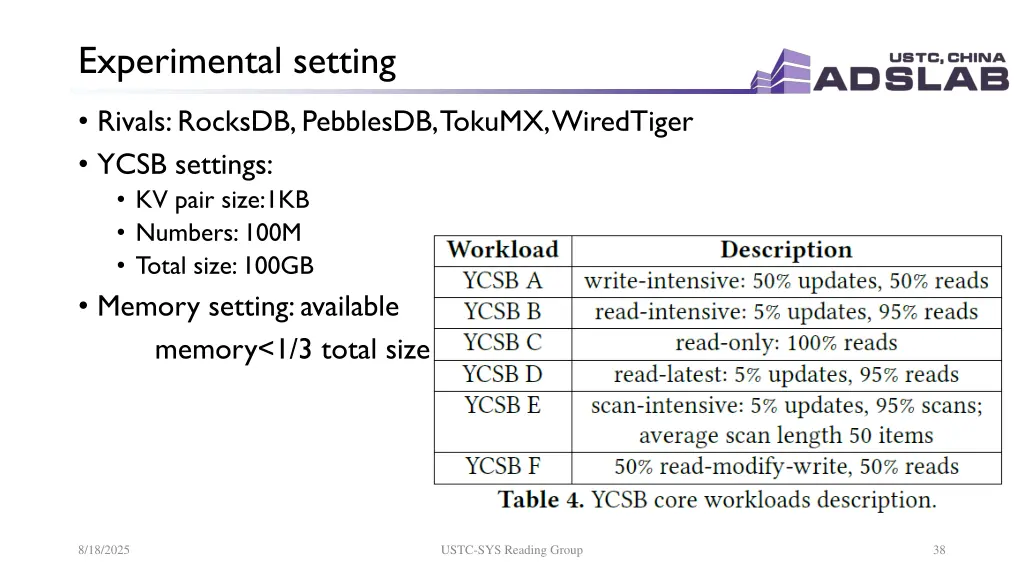 experimental setting 1