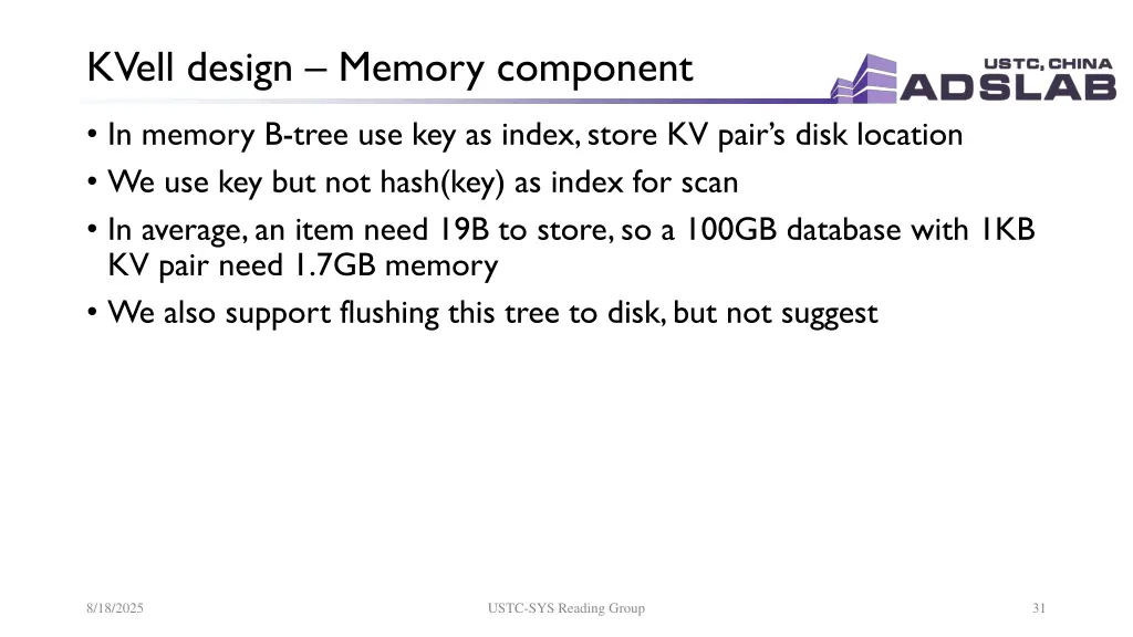 kvell design memory component 1
